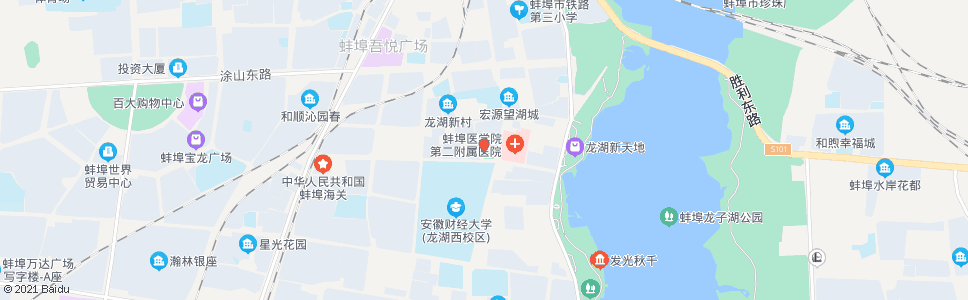 蚌埠蚌医二附院门诊部_公交站地图_蚌埠公交_妙搜公交查询2024