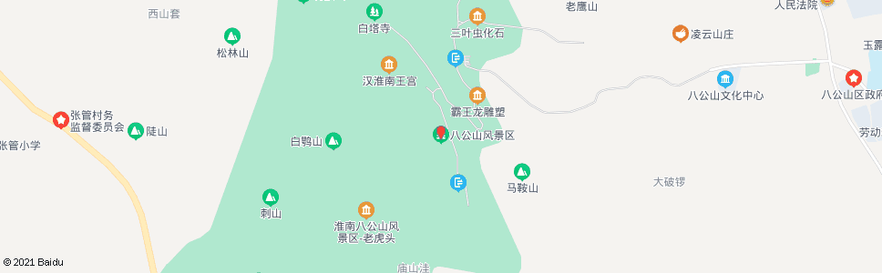 淮南八公山(八公山路)_公交站地图_淮南公交_妙搜公交查询2024