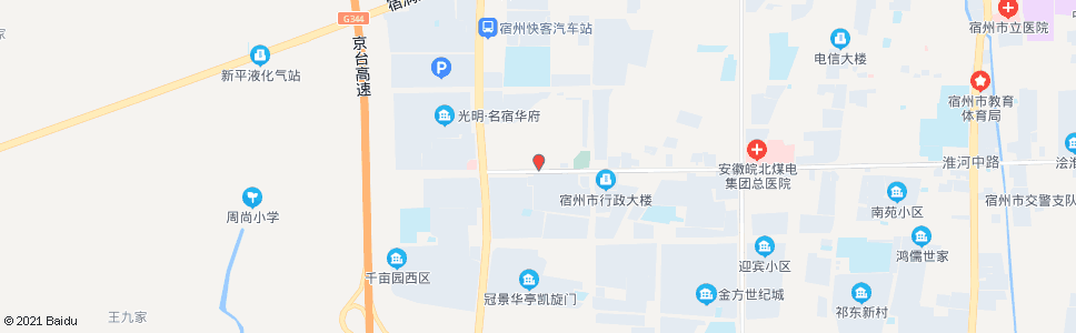 宿州光彩城_公交站地图_宿州公交_妙搜公交查询2024