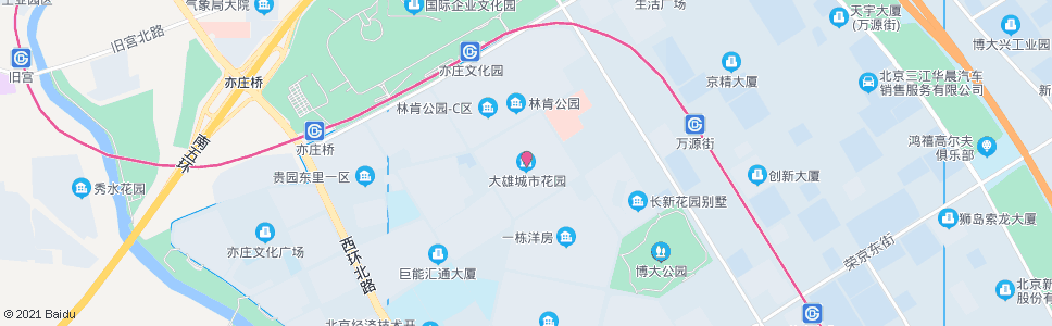 北京天华北街西口(大雄城市花园)_公交站地图_北京公交_妙搜公交查询2024