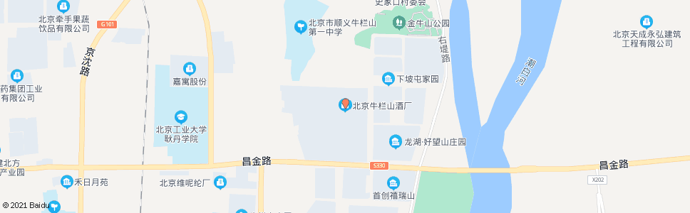 北京牛栏山酒厂_公交站地图_北京公交_妙搜公交查询2025