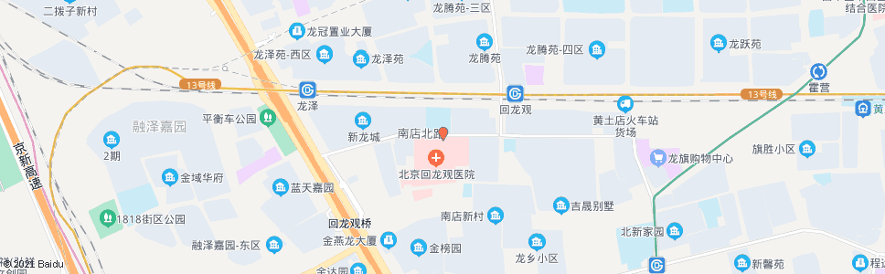 北京回龙观医院北门_公交站地图_北京公交_妙搜公交查询2024