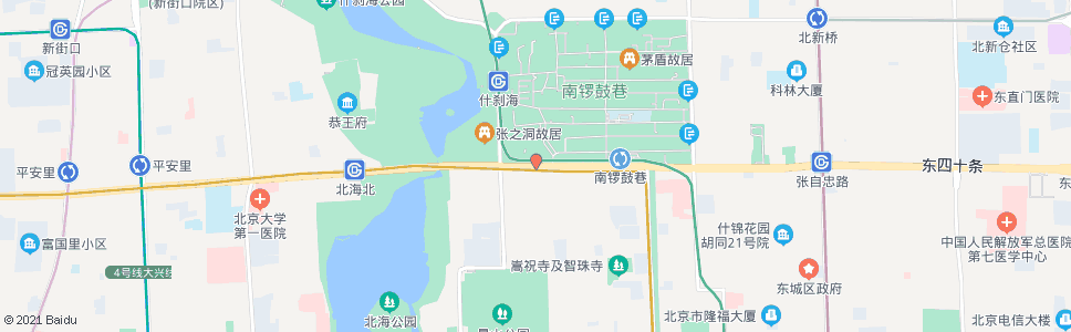 北京地安门东_公交站地图_北京公交_妙搜公交查询2025