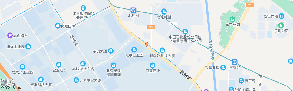 北京嘉创二路路口西_公交站地图_北京公交_妙搜公交查询2024