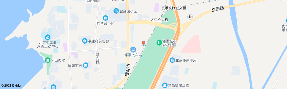 北京怀柔县城_公交站地图_北京公交_妙搜公交查询2025