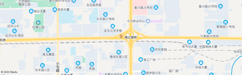 北京南沙窝桥(北行)_公交站地图_北京公交_妙搜公交查询2024