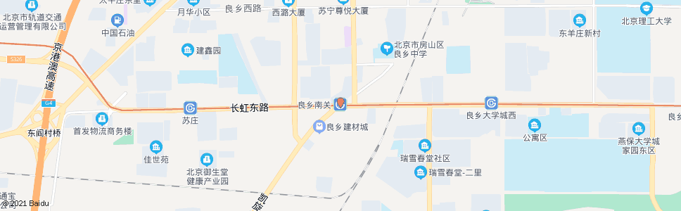 北京地铁良乡南关站_公交站地图_北京公交_妙搜公交查询2024