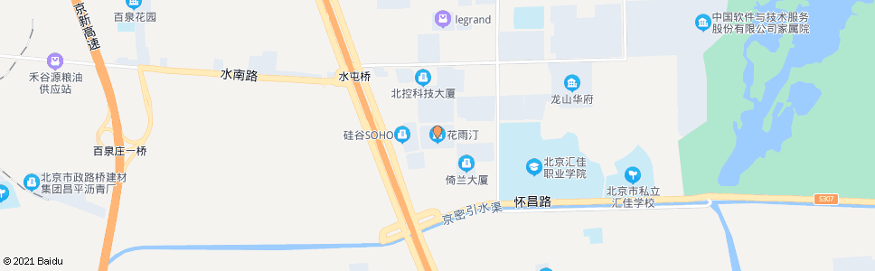 北京花雨汀_公交站地图_北京公交_妙搜公交查询2024