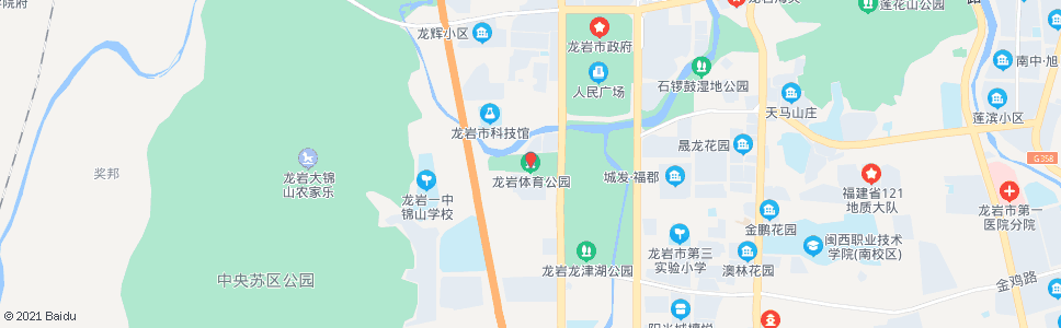 龙岩体育公园_公交站地图_龙岩公交_妙搜公交查询2024
