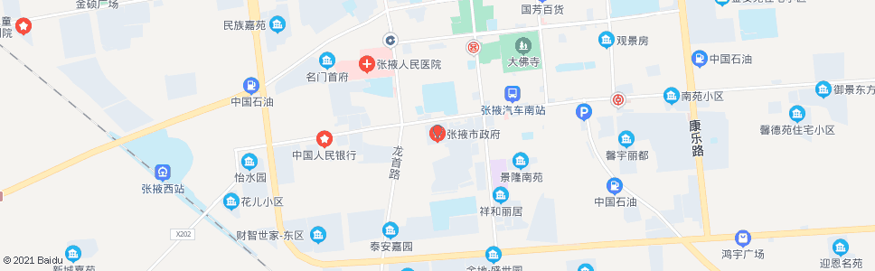 张掖市政府_公交站地图_张掖公交_妙搜公交查询2024