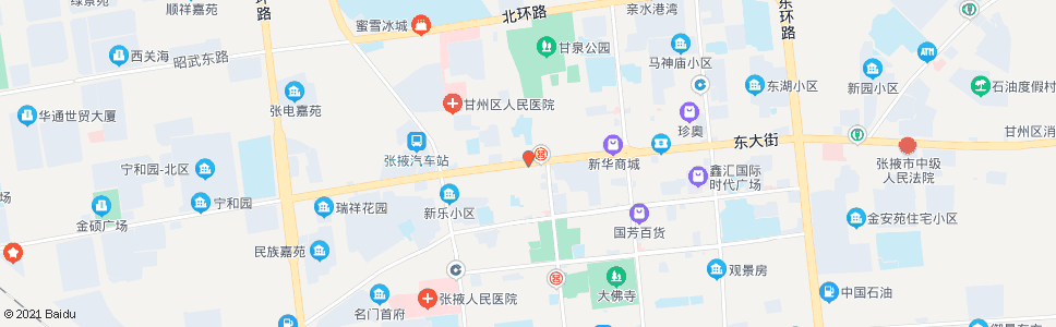 张掖西街派出所_公交站地图_张掖公交_妙搜公交查询2024