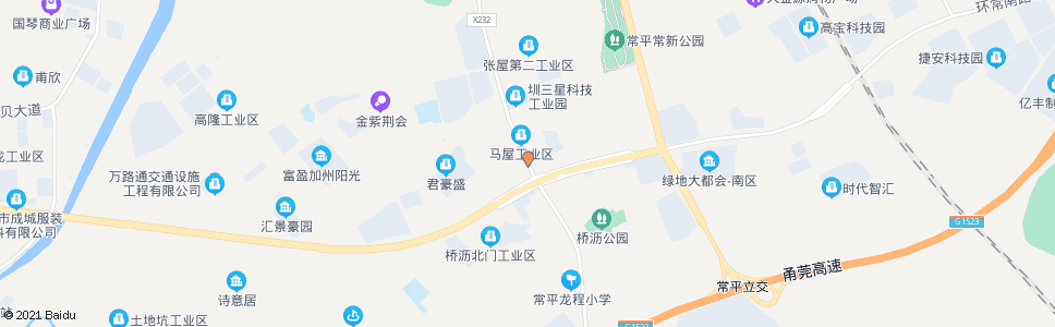 东莞马屋村_公交站地图_东莞公交_妙搜公交查询2025