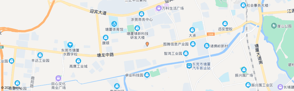 东莞四村综合市场_公交站地图_东莞公交_妙搜公交查询2025