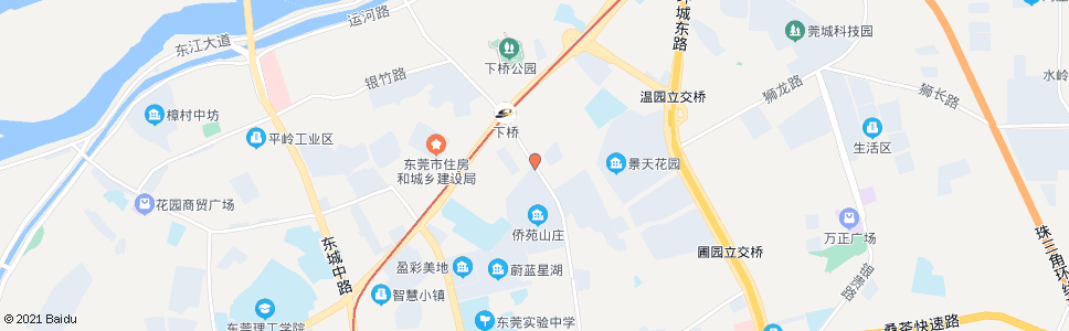 东莞下桥银丰市场_公交站地图_东莞公交_妙搜公交查询2025