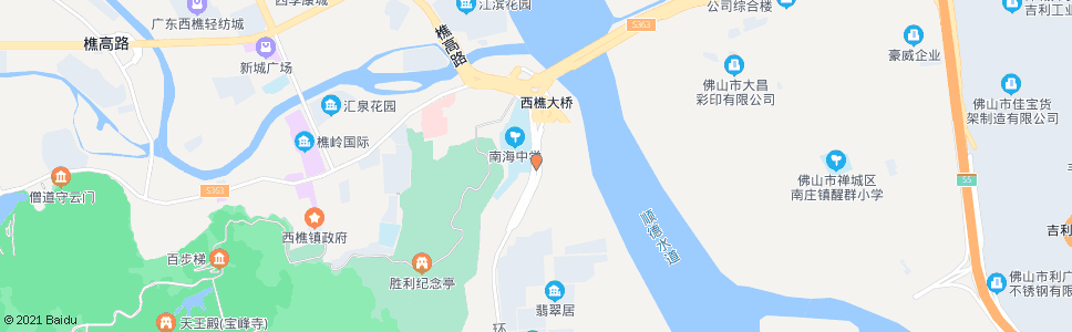 佛山南海中学后门_公交站地图_佛山公交_妙搜公交查询2025