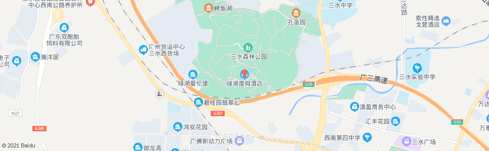 佛山绿湖度假酒店_公交站地图_佛山公交_妙搜公交查询2025