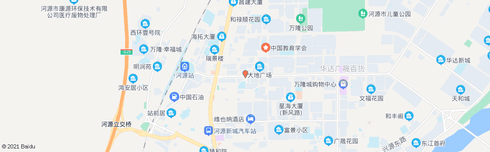 河源市二小路口(建设大道)_公交站地图_河源公交_妙搜公交查询2024