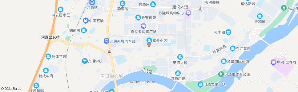 河源富景小区南门_公交站地图_河源公交_妙搜公交查询2024