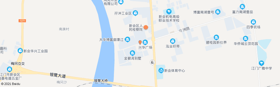 江门今古洲花园_公交站地图_江门公交_妙搜公交查询2024