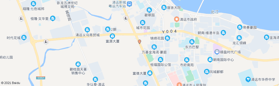 清远小市交警中队_公交站地图_清远公交_妙搜公交查询2024