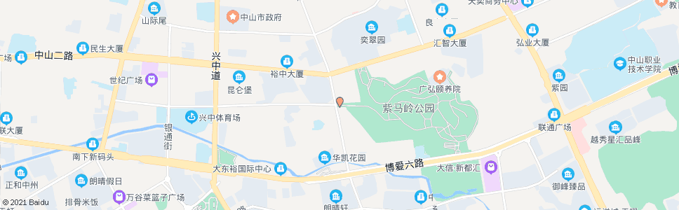 中山紫马岭公园西门_公交站地图_中山公交_妙搜公交查询2024