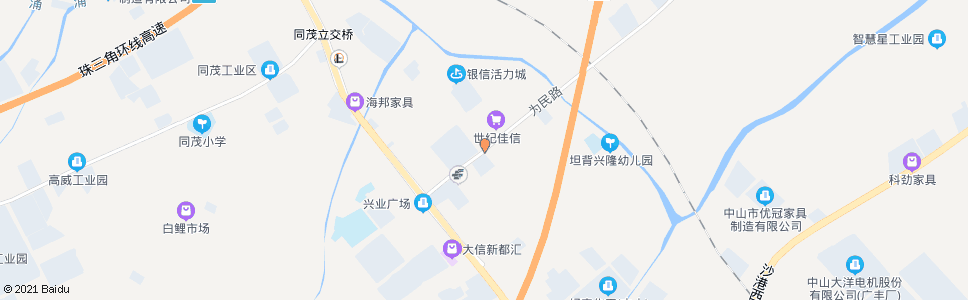 中山坦背新市场正门_公交站地图_中山公交_妙搜公交查询2024