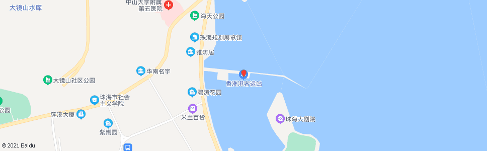 珠海香洲港_公交站地图_珠海公交_妙搜公交查询2024
