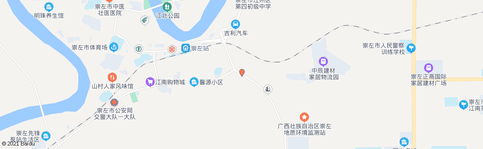 崇左友谊大道路口_公交站地图_崇左公交_妙搜公交查询2024