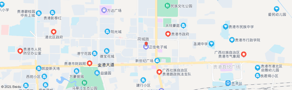 贵港广场明珠_公交站地图_贵港公交_妙搜公交查询2024