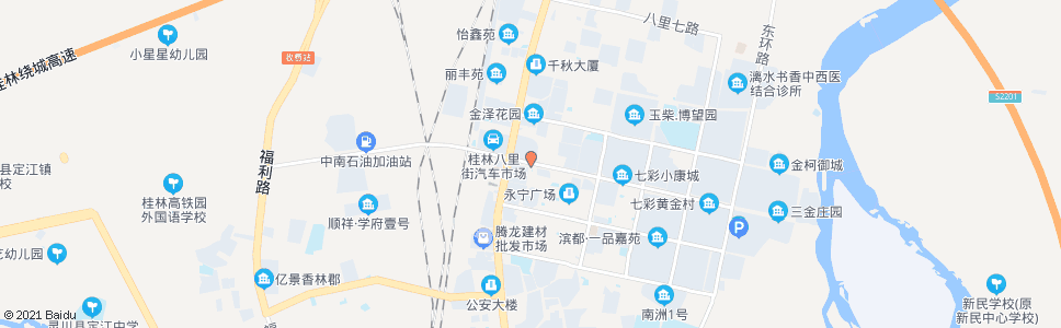 桂林八里四路路口_公交站地图_桂林公交_妙搜公交查询2024