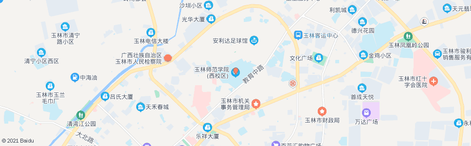 玉林玉林师院(西)_公交站地图_玉林公交_妙搜公交查询2024