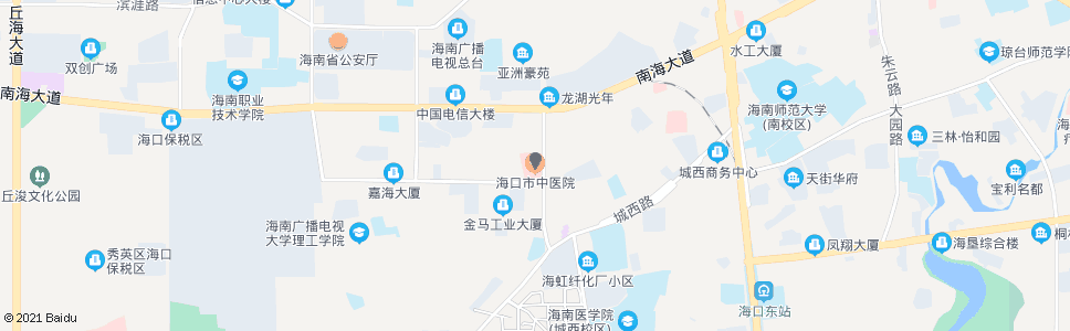 海口市中医院_公交站地图_海口公交_妙搜公交查询2024