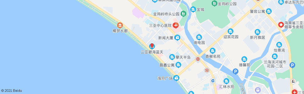 三亚碧海蓝天小区_公交站地图_三亚公交_妙搜公交查询2024