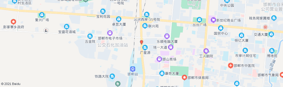 邯郸沁河街西口_公交站地图_邯郸公交_妙搜公交查询2024