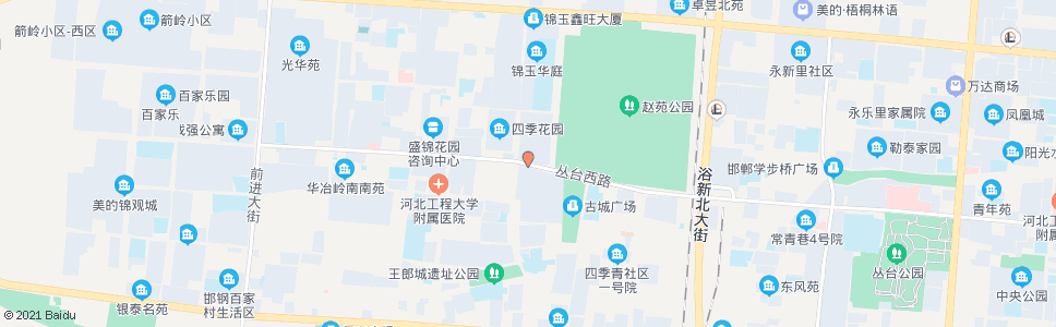 邯郸丛台西路百花街口_公交站地图_邯郸公交_妙搜公交查询2024