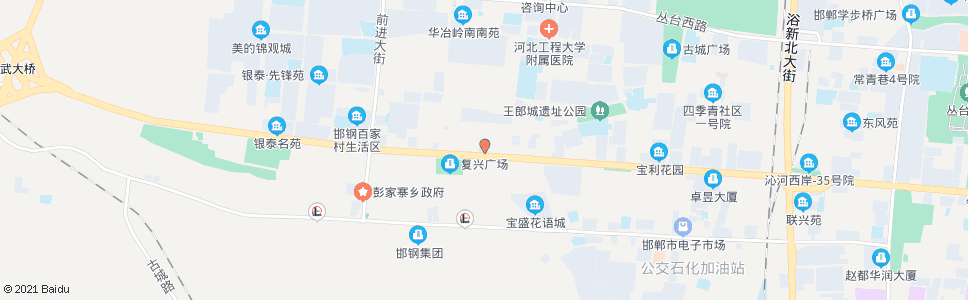 邯郸复兴区中医院(复兴区检察院)_公交站地图_邯郸公交_妙搜公交查询2024