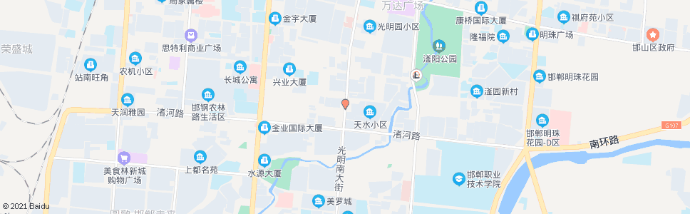 邯郸光明大街水院路口_公交站地图_邯郸公交_妙搜公交查询2024