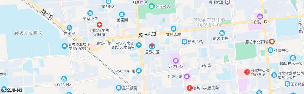 廊坊迎春小区_公交站地图_廊坊公交_妙搜公交查询2024