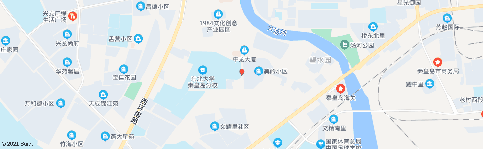 秦皇岛珠江道(洪东北大学川实业公司)_公交站地图_秦皇岛公交_妙搜公交查询2024