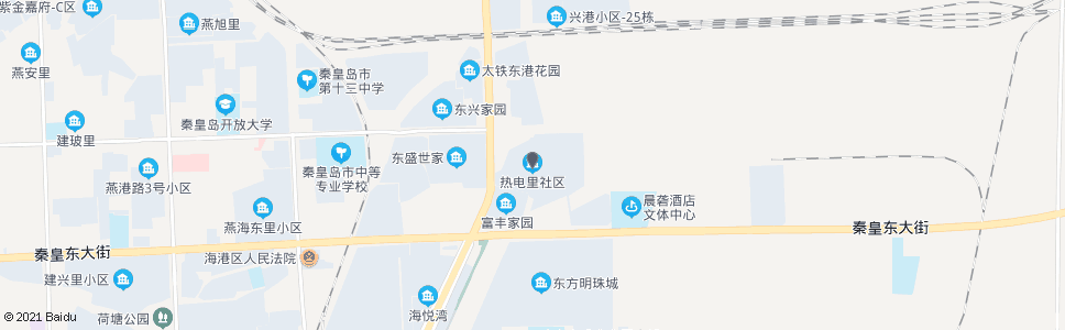 秦皇岛东方明珠城(热电里社区)_公交站地图_秦皇岛公交_妙搜公交查询2024