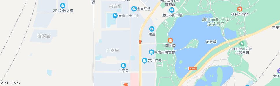 唐山学院路仁泰道口_公交站地图_唐山公交_妙搜公交查询2024