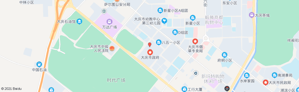 大庆市政府西门_公交站地图_大庆公交_妙搜公交查询2024