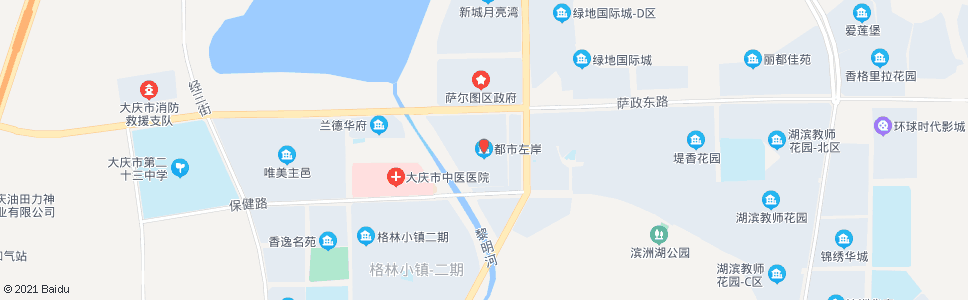 大庆都市左岸(萨区政府)_公交站地图_大庆公交_妙搜公交查询2024