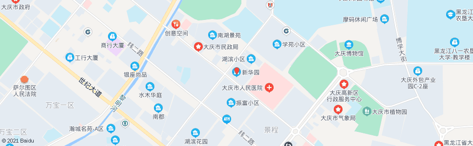 大庆新花园_公交站地图_大庆公交_妙搜公交查询2024
