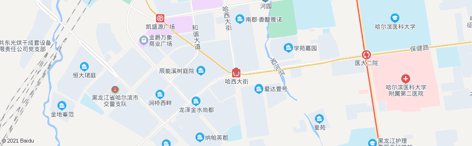 哈尔滨复旦街(哈西大街路口)_公交站地图_哈尔滨公交_妙搜公交查询2024