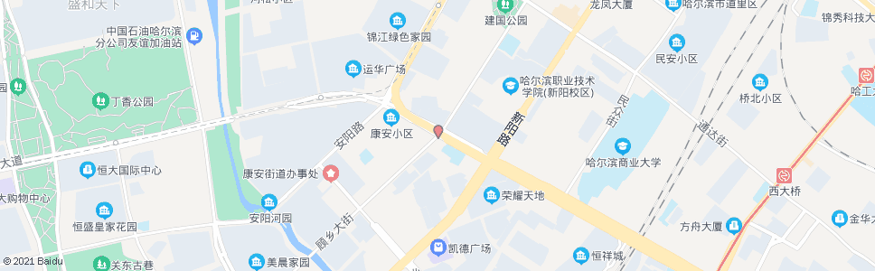 哈尔滨建国街(康安路路口)_公交站地图_哈尔滨公交_妙搜公交查询2024