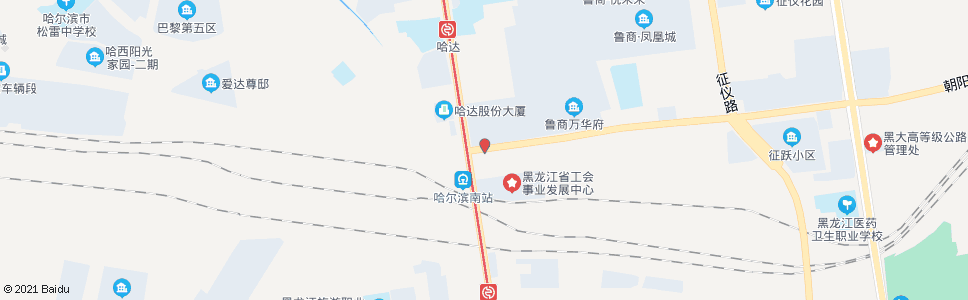 哈尔滨跃兴街(学府路口)_公交站地图_哈尔滨公交_妙搜公交查询2024