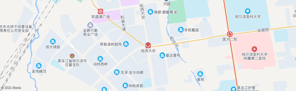 哈尔滨复旦街(哈西大街口)_公交站地图_哈尔滨公交_妙搜公交查询2024