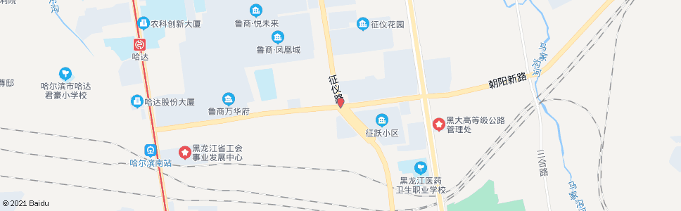 哈尔滨征仪路与跃兴街交口_公交站地图_哈尔滨公交_妙搜公交查询2024