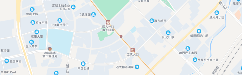 哈尔滨丽江路(群力第七大道路口)_公交站地图_哈尔滨公交_妙搜公交查询2024